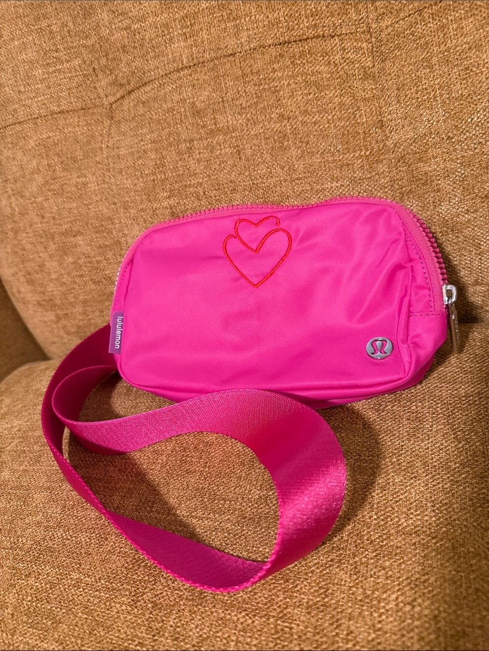 lululemon athletica Hot Pink Heart Crossbody Bag